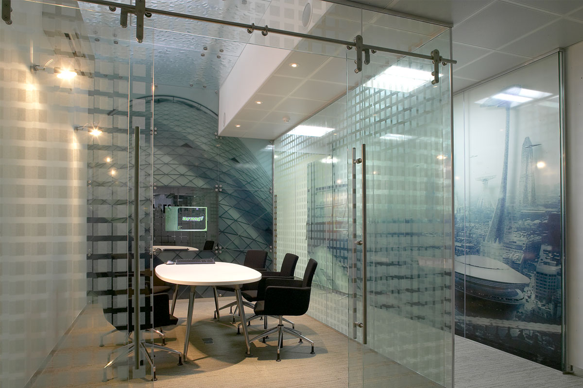 Sliding glass walls are customizable