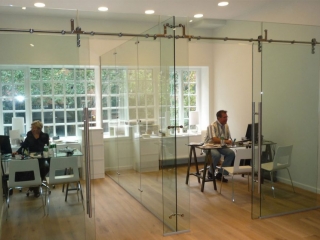 Freestanding Glass Wall Partition Gallery 6