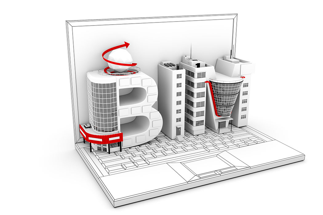 BIM as text notebook 3D illustration