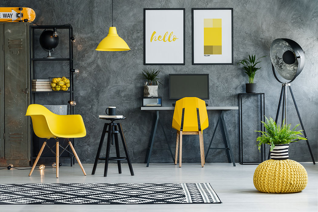 Scandinavian design of freelancer office