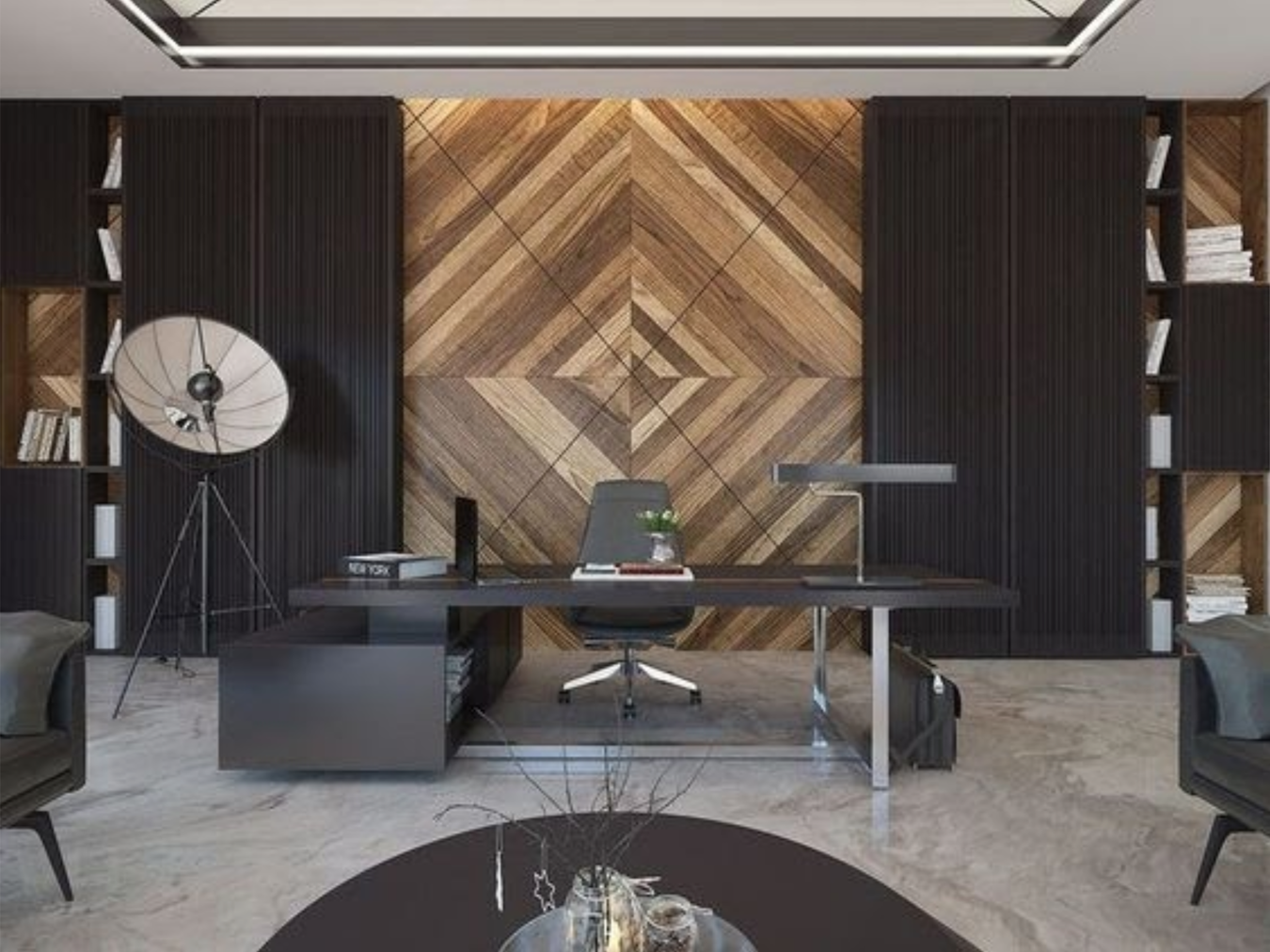 Statement wall - office interior design inspiration