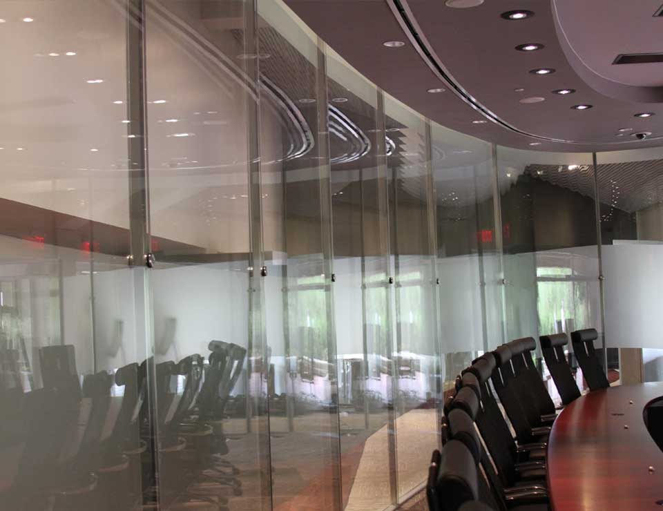 Have a Flexible Conference Room With Interior Glazed Curtain Wall